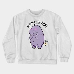 Hippo-poot-amus Funny Farting Hippo Pun Crewneck Sweatshirt